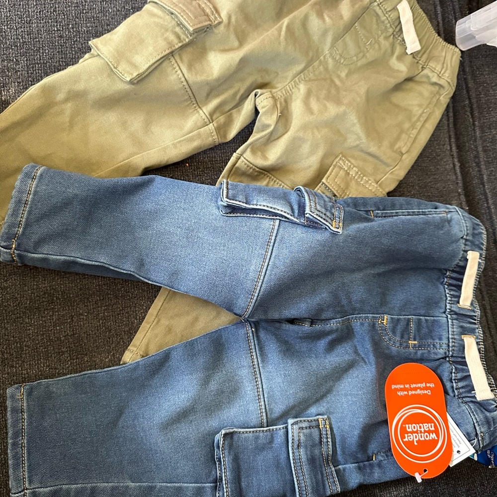 Wonder Nation Blue Cargo Jeans for babies